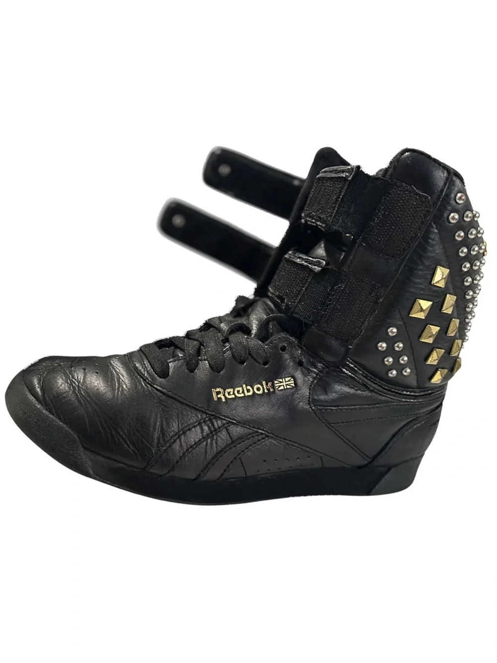 Reebok Freestyle Hi Gold Studded Alicia Keys Double Bubble Shoes Women's 6.5